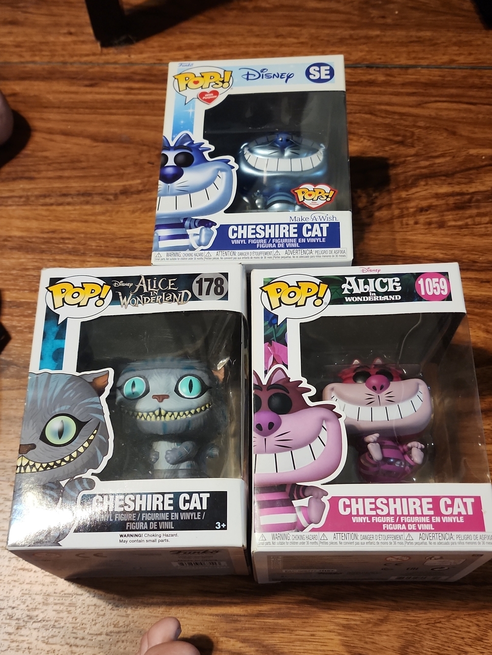 Funko Cheshire Cat Trio - Blue, Gray, Pink